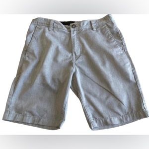 Volcom True To This Mens Gray Khaki Flat Front Chino Shorts 31